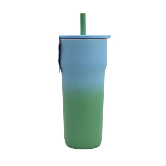Zak! 30Oz Ombre Insulated Tumbler With Straw Blue & Green - Picture 4 of 5